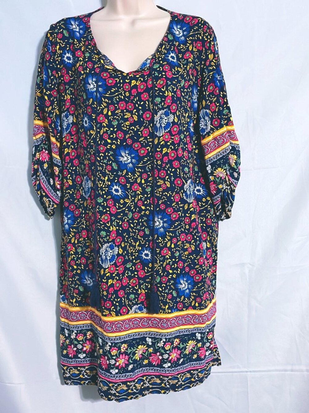 Hotouch Cute Blue Floral Dress Size L